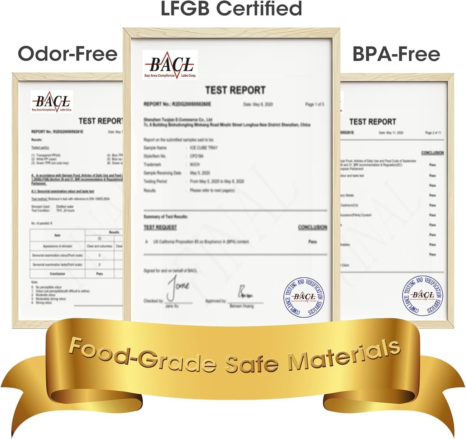 4 Pack Silicone Ice Cube Trays for Freezer