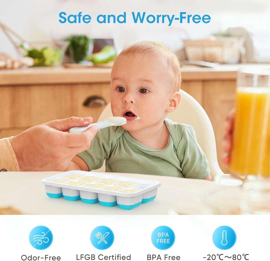 4 Pack Silicone Ice Cube Trays for Freezer